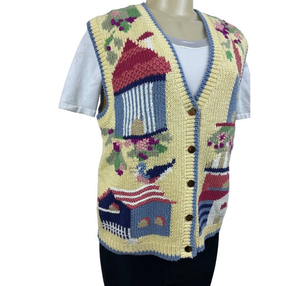 Orvis Women’s Yellow Knitted Vest Sz M - NWT - Picture 3 of 8